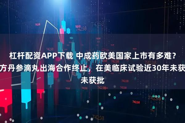 杠杆配资APP下载 中成药欧美国家上市有多难？复方丹参滴丸出海合作终止，在美临床试验近30年未获批